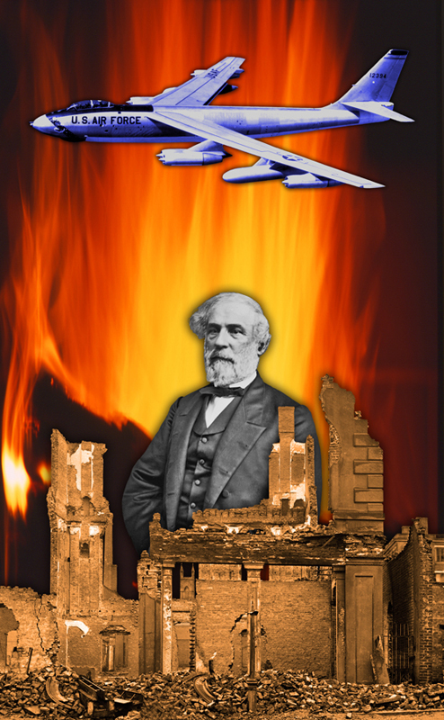 Ruins of the Confederacy Series Collage 2017-094, Fine art collage by Doug Craft ©2018